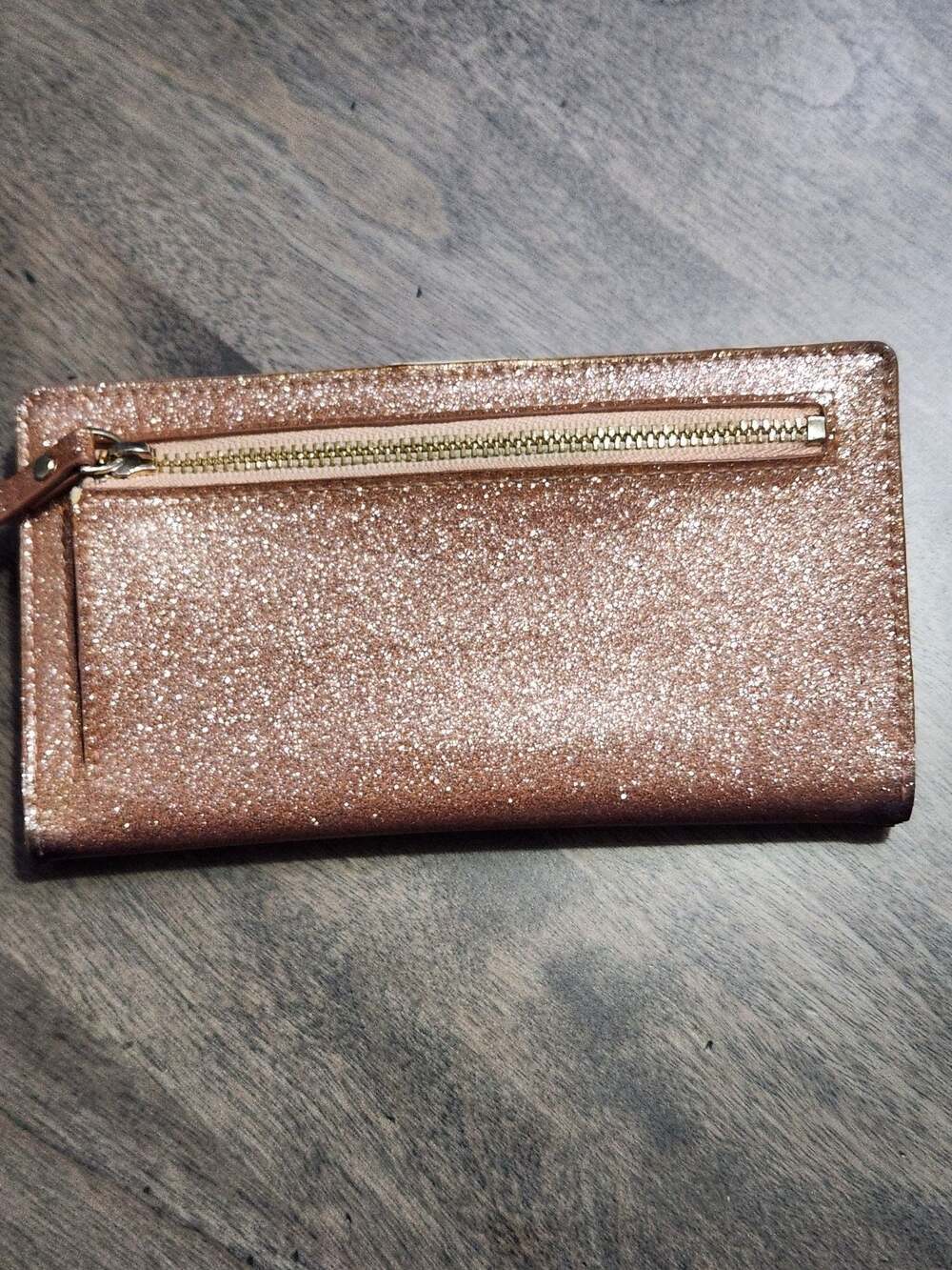 Kate Spade New York Rose Gold Glitter Continental Wallet - Picture 2 of 8